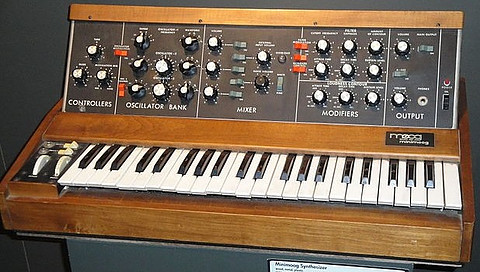 Minimoog Analog synthesizer on display at the Buffalo Museum of Science